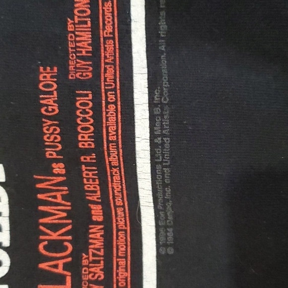 All Sport Vintage 90's Tee 007 James Bond black single stitch tee made in USA - Picture 3 of 16